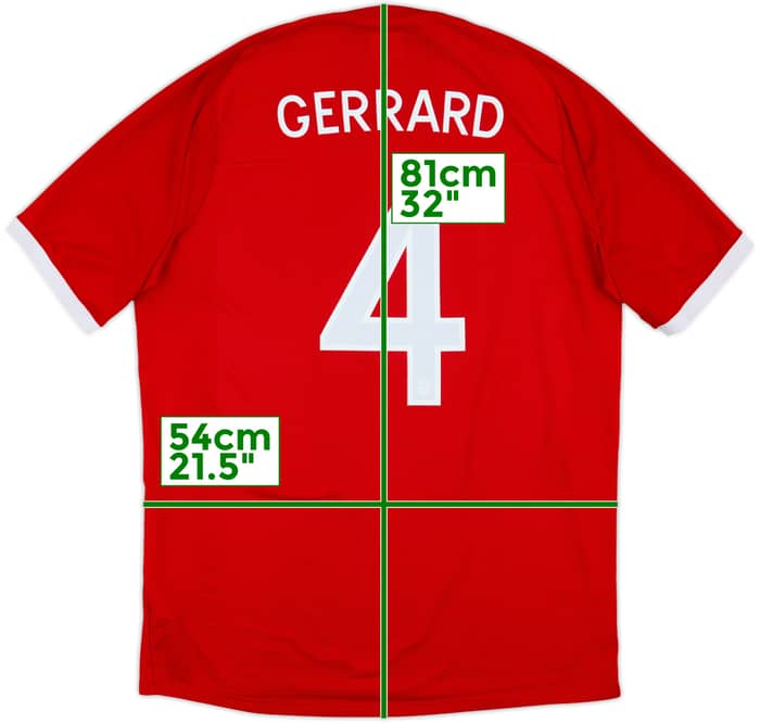 2010-11 England 'South Africa' Away Shirt Gerrard #4 - 7/10 - (L)