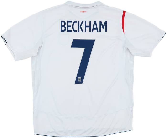 2005-07 England Home Shirt Beckham #7 - 6/10 - (XL)