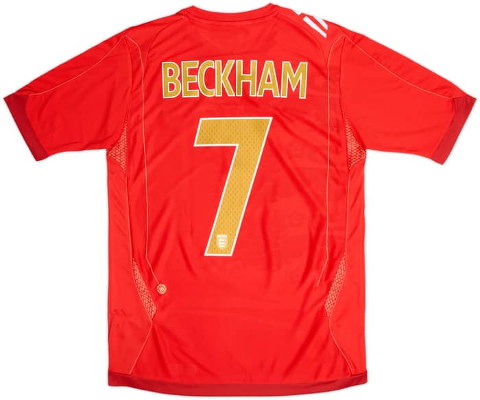 2006-08 England Away Shirt Beckham #7 (S)