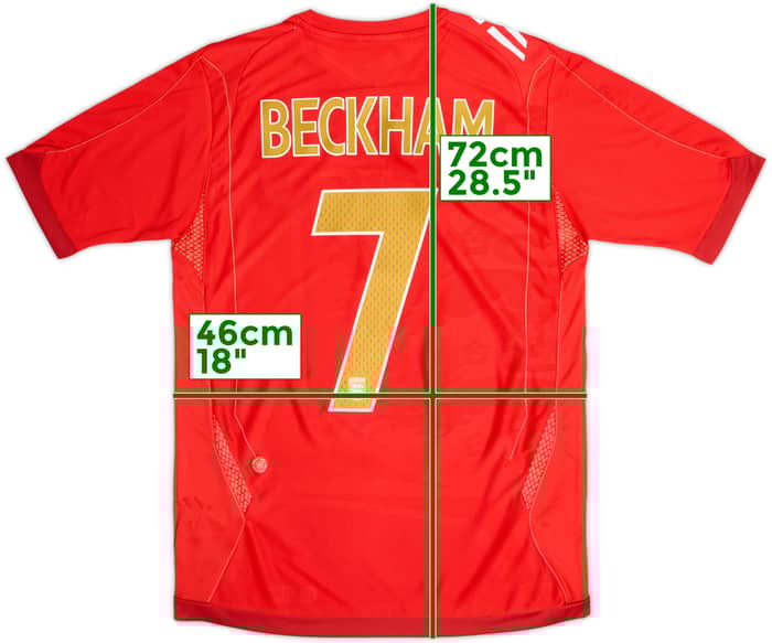 2006-08 England Away Shirt Beckham #7 (S)