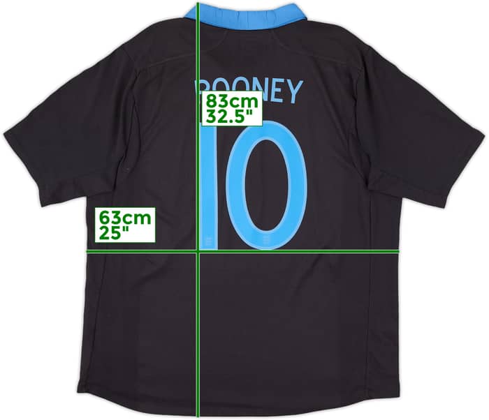 2011-12 England Away Shirt Rooney #10 - 9/10 - (XXL)
