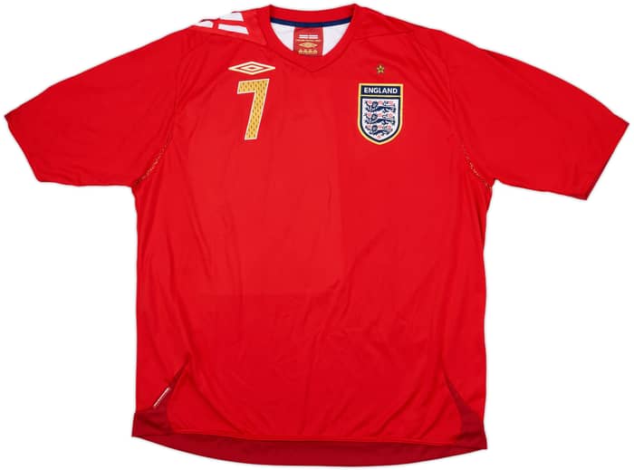 2006-08 England Away Shirt Beckham #7 - 8/10 - (XXL)