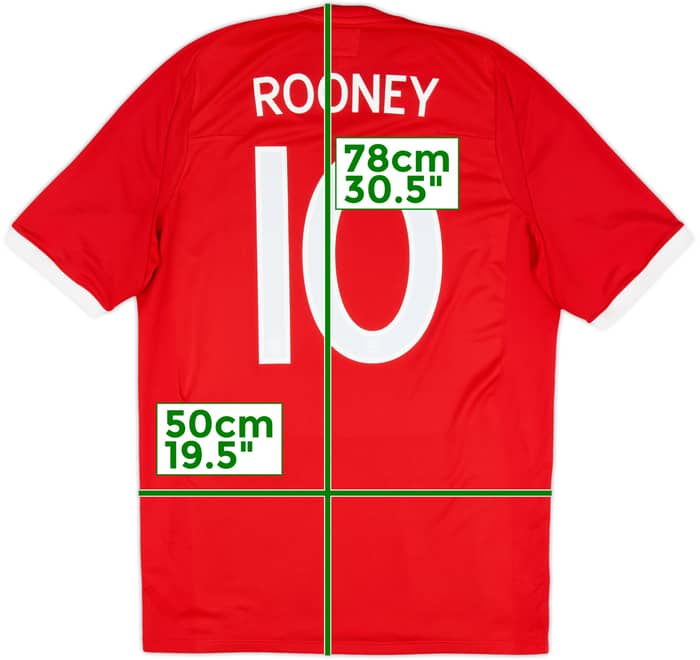 2010-11 England Away Shirt Rooney #10 - 8/10 - (M)