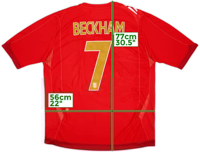 2006-08 England Away Shirt Beckham #7 (XL)