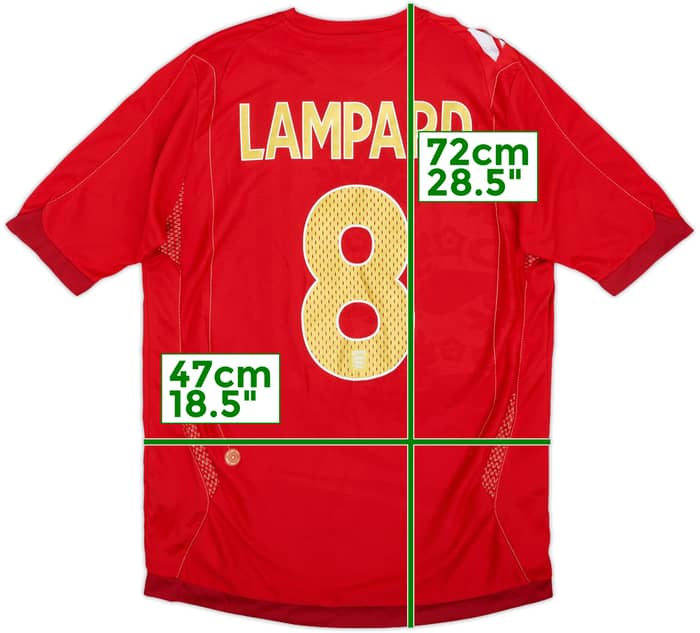 2006-08 England Away Shirt Lampard #8 - 8/10 - (S)