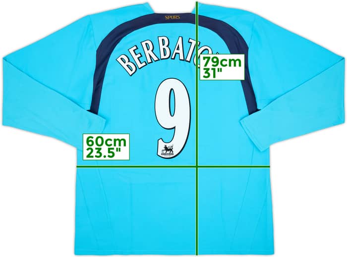 2006-07 Tottenham Away L/S Shirt Berbatov #9 - 7/10 - (XL)