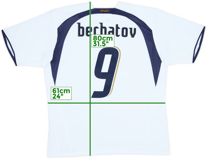 2006-07 Tottenham Home Shirt Berbatov #9 - 7/10 - (XL)