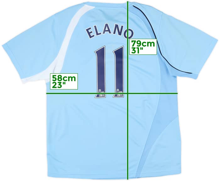 2008-09 Manchester City Home Shirt Elano #11 - 7/10 - (XL)