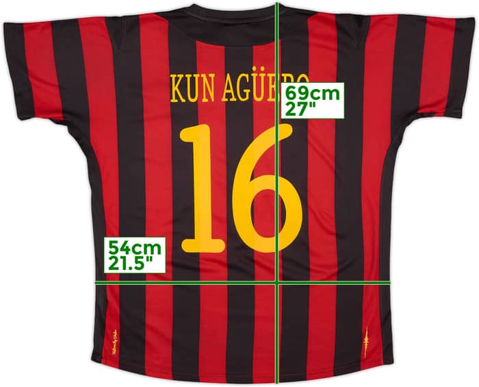 2011-12 Manchester City Away Shirt Kun Aguero #16 - 9/10 - (L)