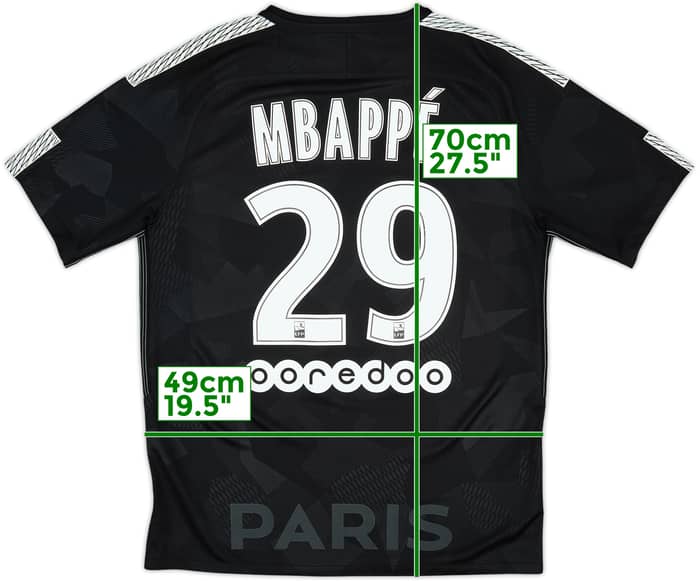 2017-18 Paris Saint-Germain Third Shirt Mbappe #29 - 8/10 - (M)