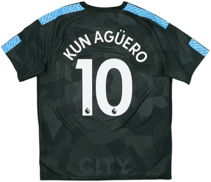 2017-18 Manchester City Third Shirt Kun Aguero #10 - 9/10 - (L)