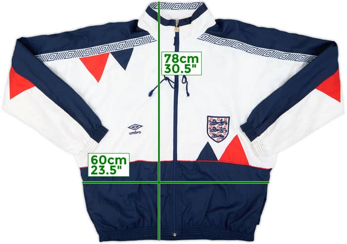 1990 England Umbro Track Jacket - 10/10 - (L)