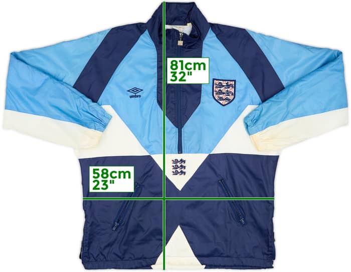 1990-92 England Umbro Track Jacket - 8/10 - (XL)