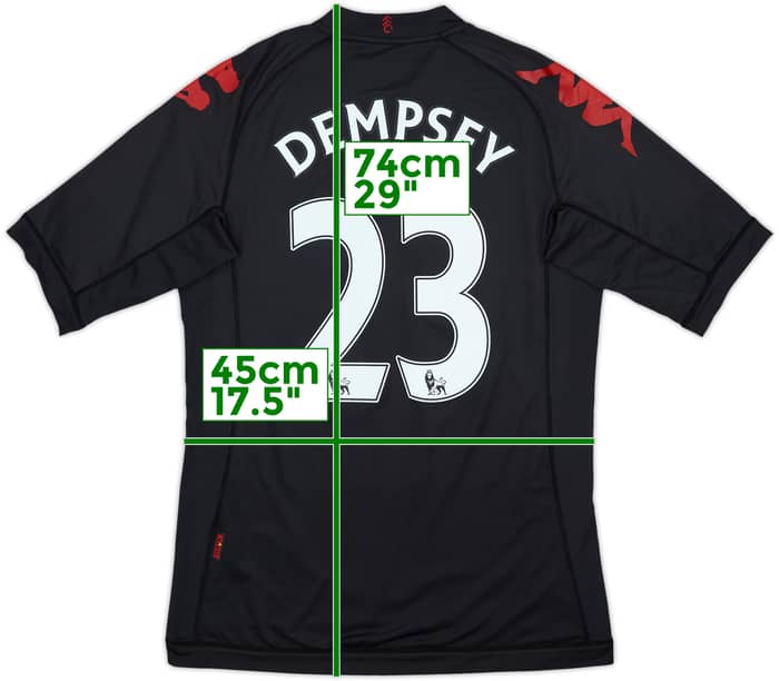 2011-12 Fulham Away Shirt Dempsey #23 - 8/10 - (M)