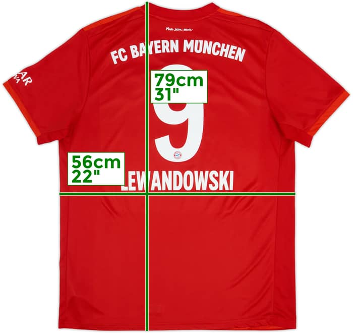 2019-20 Bayern Munich Home Shirt Lewandowski #9 - 10/10 - (XL)