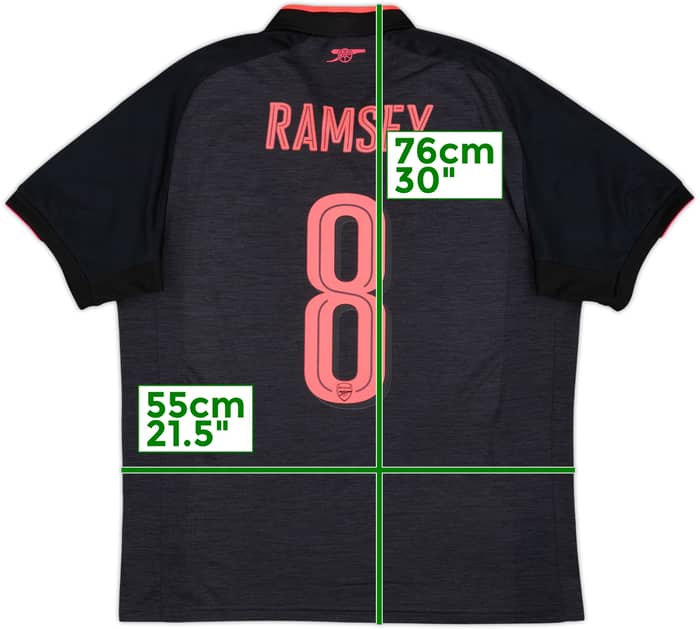 Camiseta de la tercera equipación del Arsenal 2017-18 Ramsey #8 - 9/10 - (L)