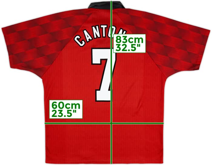 1996-98 Manchester United Home Shirt Cantona #7 - 6/10 - (XL)