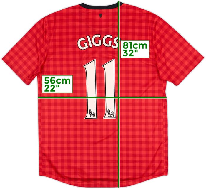 2012-13 Manchester United Home Shirt Giggs #11 - 5/10 - (L)