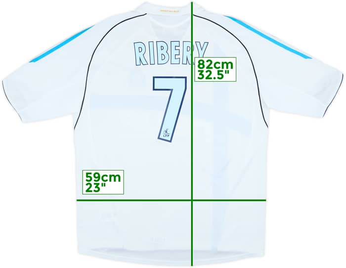 2005-06 Olympique Marseille Home Shirt Ribery #7 - 8/10 - (XL)