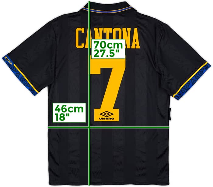1993-95 Manchester United Away Shirt Cantona #7 - 8/10 - (S)