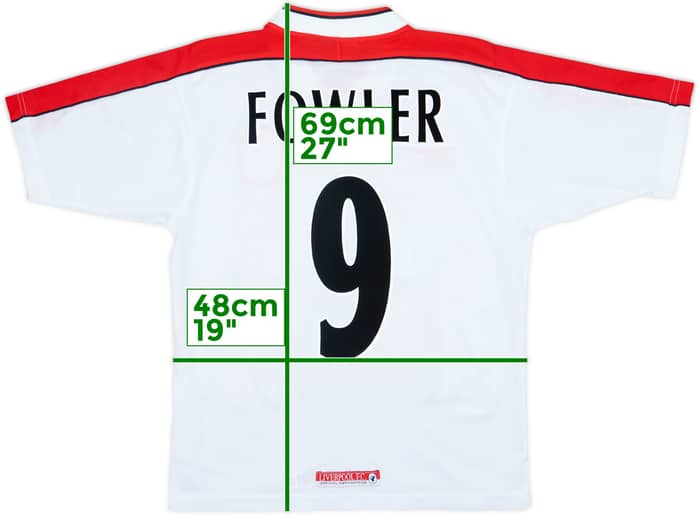 1998-99 Liverpool Away Shirt Fowler #9 - 7/10 - (S)