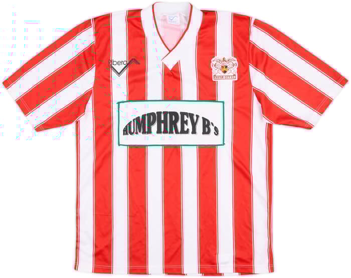 1990-91 Exeter City Match Issue Home Shirt #14