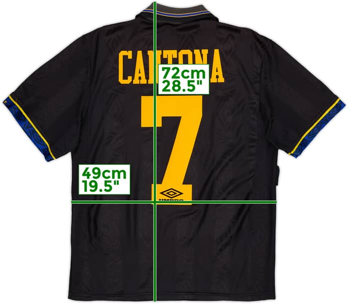 1993-95 Manchester United Away Shirt Cantona #7 - 6/10 - (M)