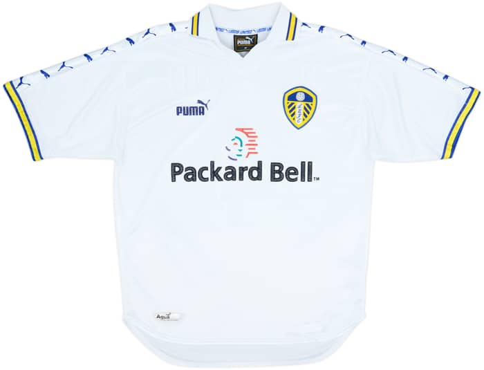 1998-00 Leeds United Home Shirt Haaland #4 - 8/10 - (M)