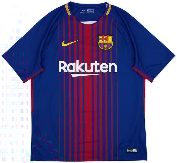 2017-18 Barcelona Home Shirt Suarez #9 - 10/10 - (M)