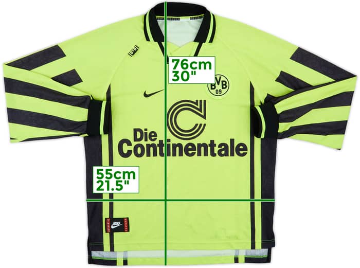 1996-97 Borussia Dortmund Home L/S Shirt - 6/10 - (XL)
