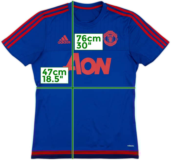 2015-16 Manchester United adizero Training Shirt - 8/10 - (M)