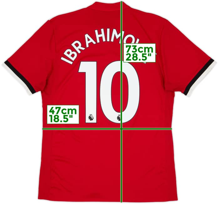 2017-18 Manchester United Home Shirt Ibrahimovic #10 - 7/10 - (M)