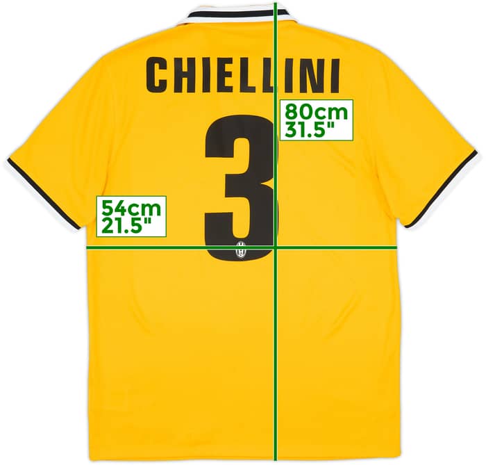 2013-14 Juventus Away Shirt Chiellini #3 - 8/10 - (M)