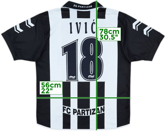 2001-02 FK Partizan Fan Shirt Ivic #18 - 9/10 - (L)