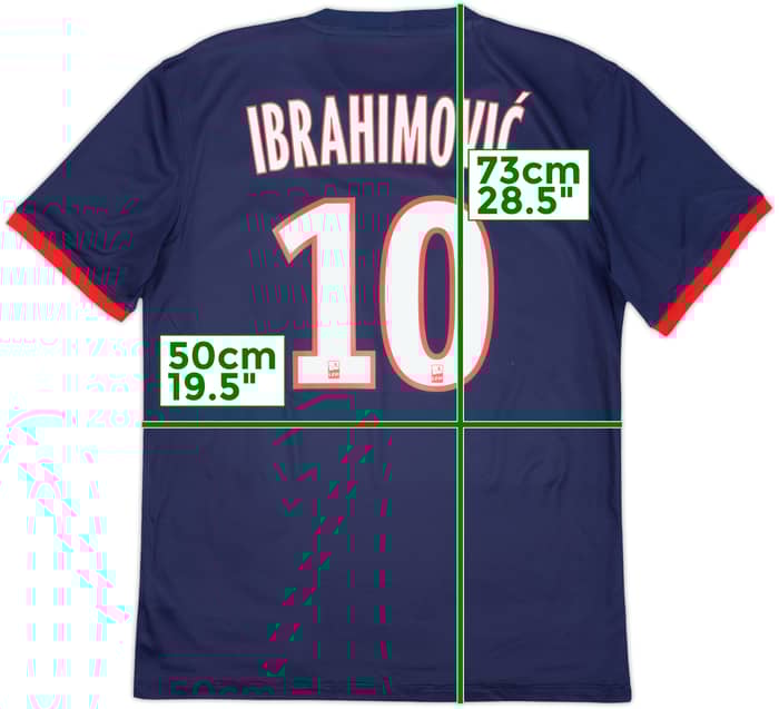 2013-14 Paris Saint-Germain Home Shirt Ibrahimovic #10 - 6/10 - (M)