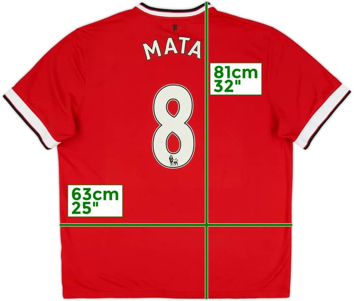 2014-15 Manchester United Home Shirt Mata #8 - 7/10 - (XXL)