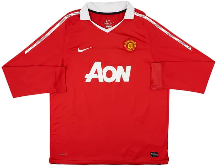 2010-11 Manchester United Home L/S Shirt Rooney #10 - 5/10 - (XL)
