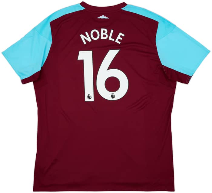 2017-18 West Ham Home Shirt Noble #16 - 9/10 - (3XL)