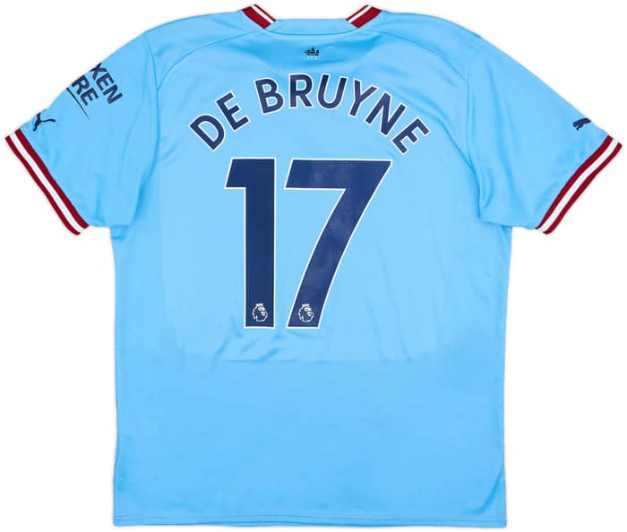 2022-23 Manchester City Home Shirt De Bruyne #17 - 8/10 - (L)