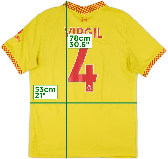 2021-22 Liverpool Third Shirt Virgil #4 - 6/10 - (L)