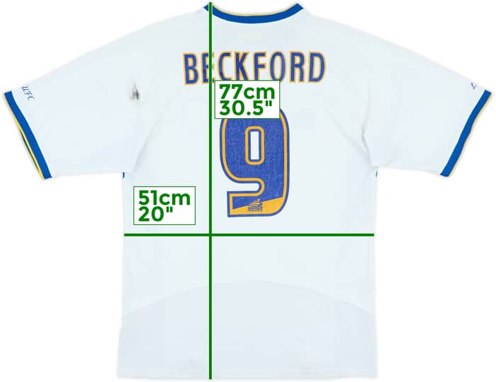 2007-08 Leeds United Home Shirt Beckford #9 - 5/10 - (M)