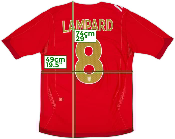 2006-08 England Away Shirt Lampard #8 - 5/10 - (M)