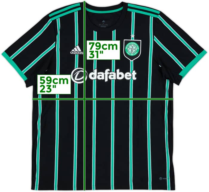 2022-23 Celtic Away Shirt - 8/10 - (XL)