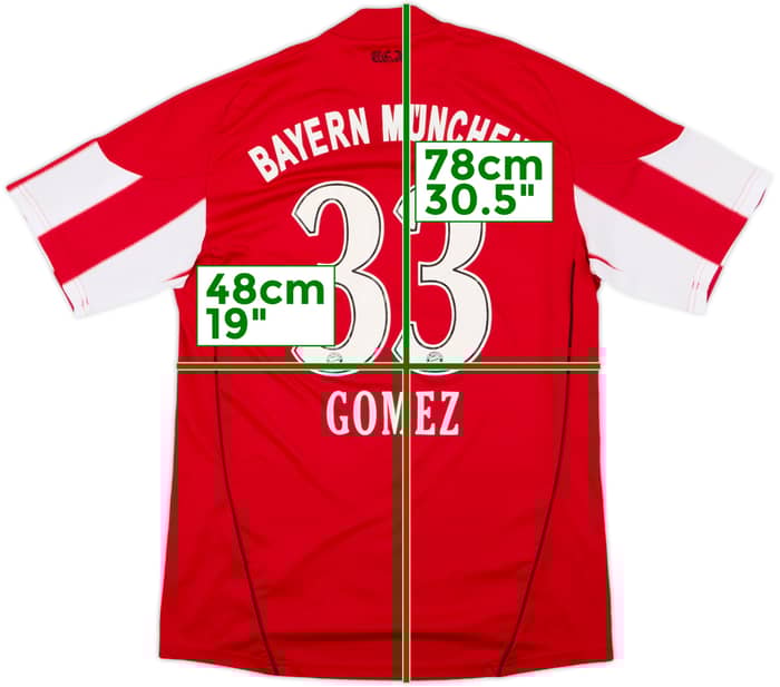 2010-11 Bayern Munich Home Shirt Gomez #33 - 6/10 - (M)