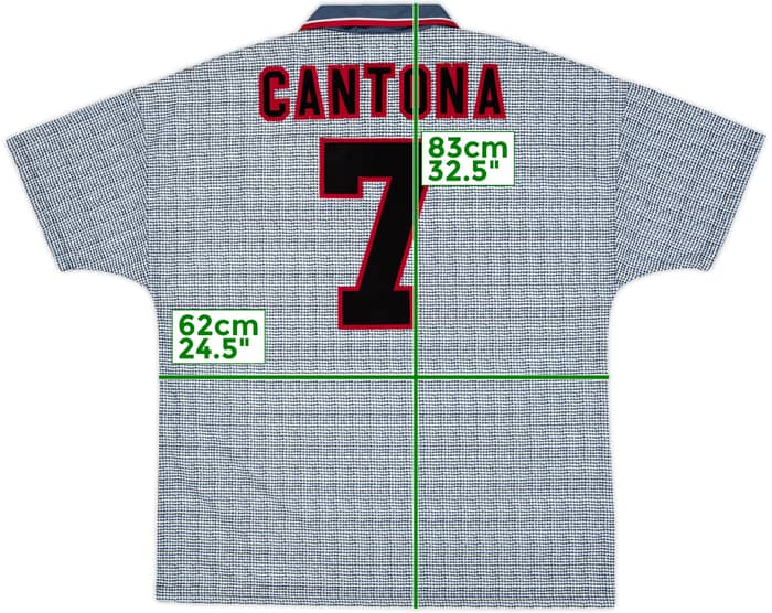 1995-96 Manchester United Away Shirt Cantona #7 - 9/10 - (XL)