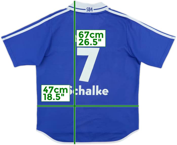 2000-01 Schalke Home Shirt Moller #7 - 6/10 - (Y)