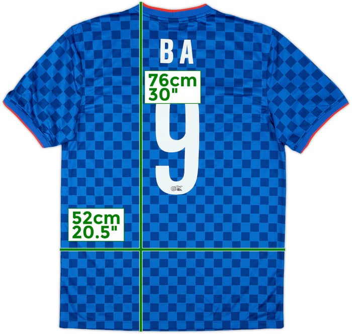 2014 Shanghai Shenhua Home Shirt Ba #9 - 10/10 - (L)