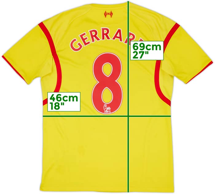 2014-15 Liverpool Away Shirt Gerrard #8 - 6/10 - (S)