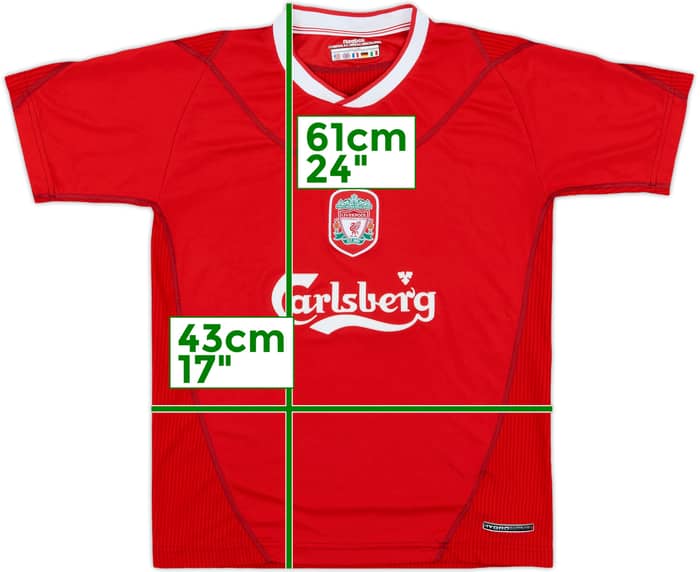 2002-04 Liverpool Home Shirt - 8/10 - (L.Boys)