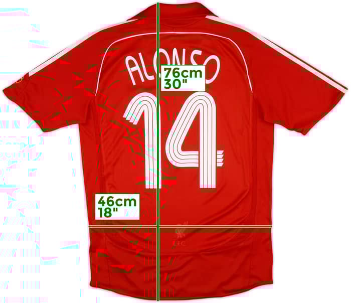 2006-08 Liverpool Home Shirt Alonso #14 - 6/10 - (S)